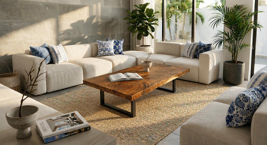 The Broward Design Center - Suar Slab Coffee Table 60" X 35"