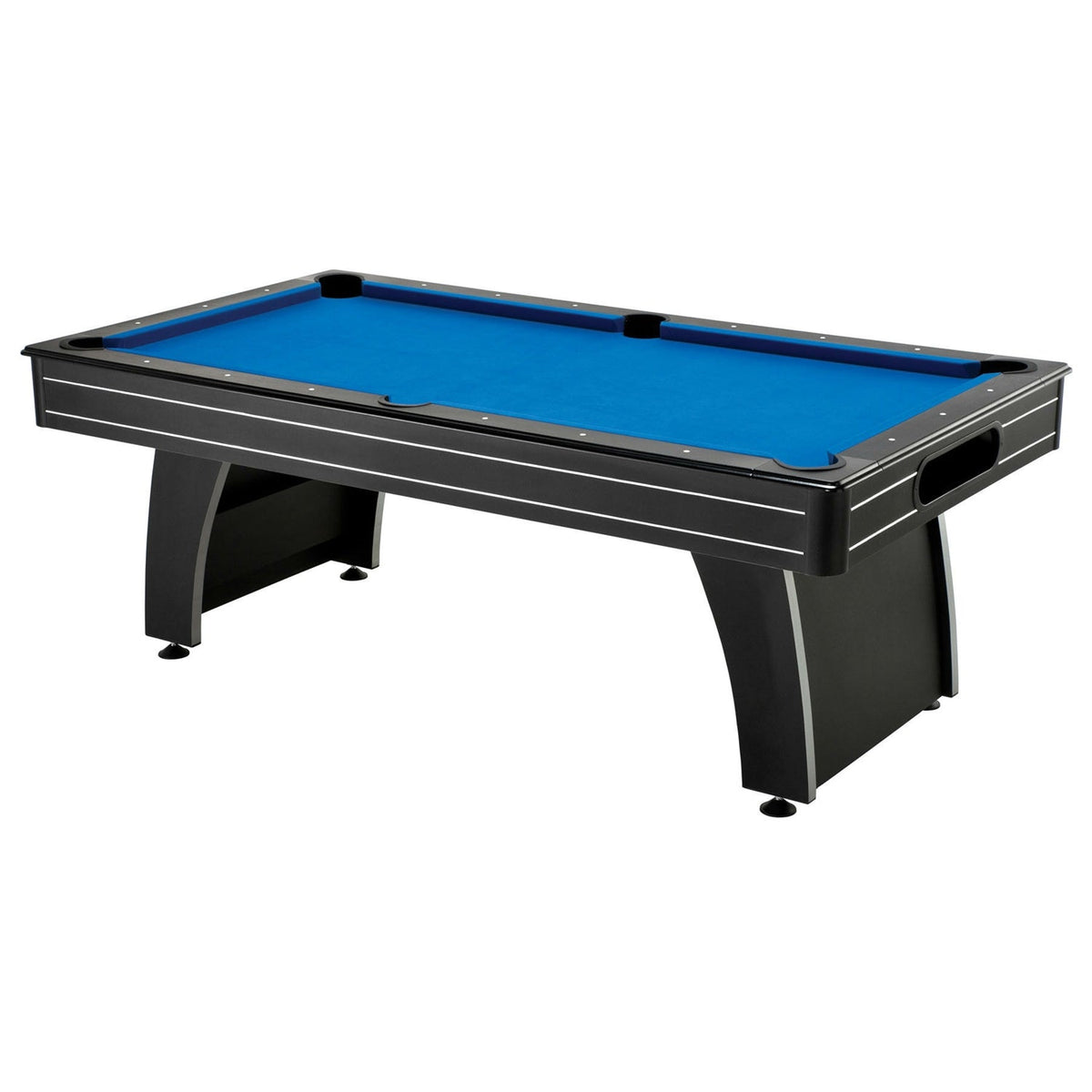 HomePacific - 7 Ft Blue Top Pool Table with 2 Cues and Billiard Balls