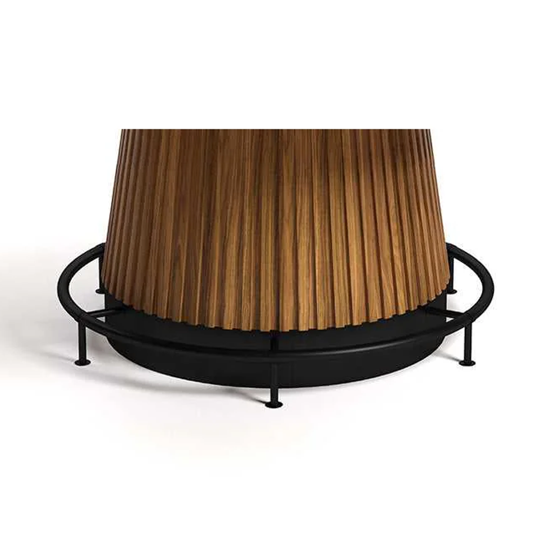 Prohibition 60" poker table in walnut with optional black footrail. 
