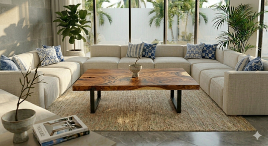 The Broward Design Center - Suar Slab Coffee Table 60" X 35"