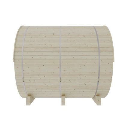 Finnish Sauna Builders Helsinki Finnish Barrel Sauna with Terrace and WiFi Heater - Finnish Sauna Builders
