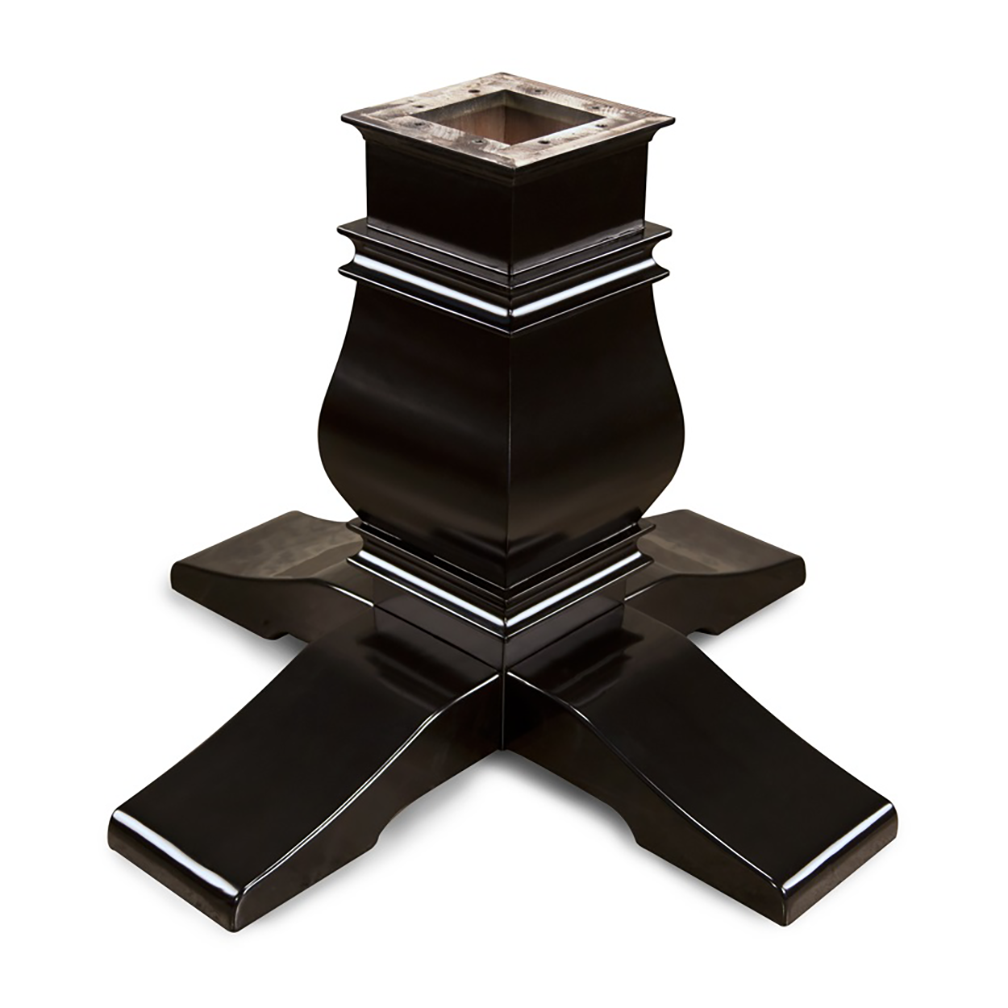 BBO Poker Tables Melvin Pedestal Leg Gloss Finish in Black or Mahogany