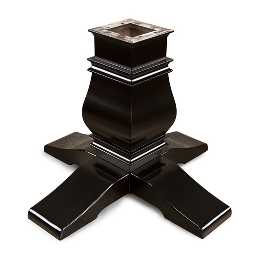 BBO Poker Tables Melvin Pedestal Leg Gloss Finish in Black or Mahogany