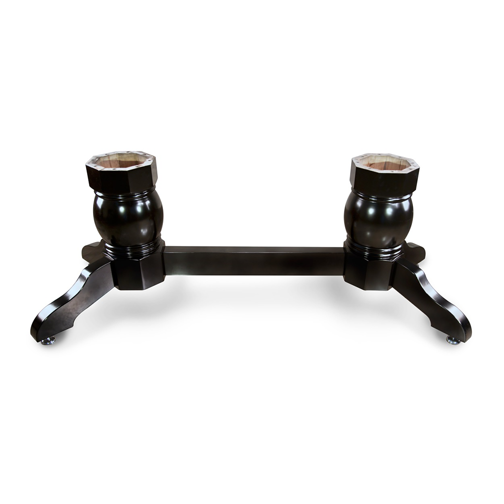 BBO Poker Tables Napa Pedestal Leg Set with Beam in Black or Mahogany