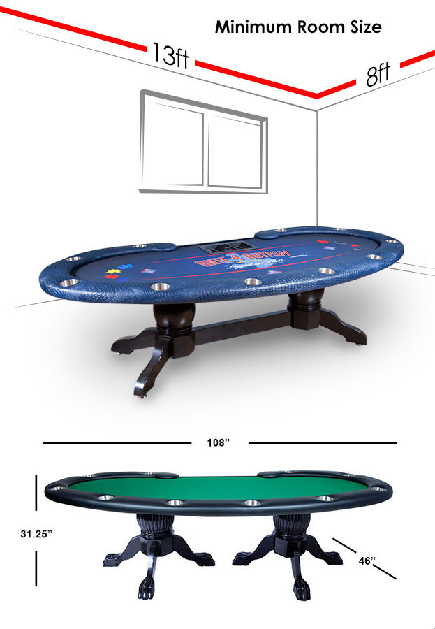 Prestige X, Oval Poker Table