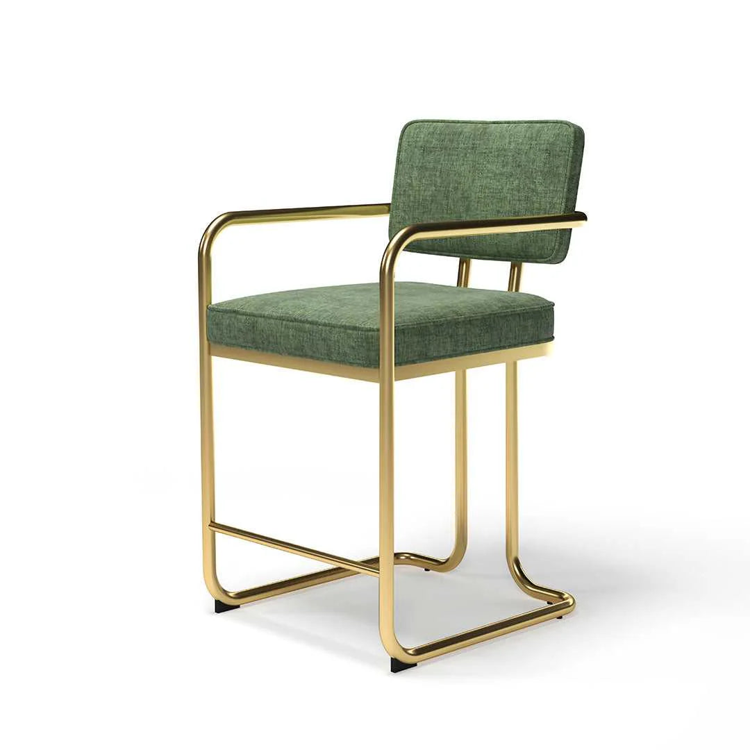 Prohibition Barstool, Gray or Green is an elegant addition to your bar. 1-Year Limited Warranty