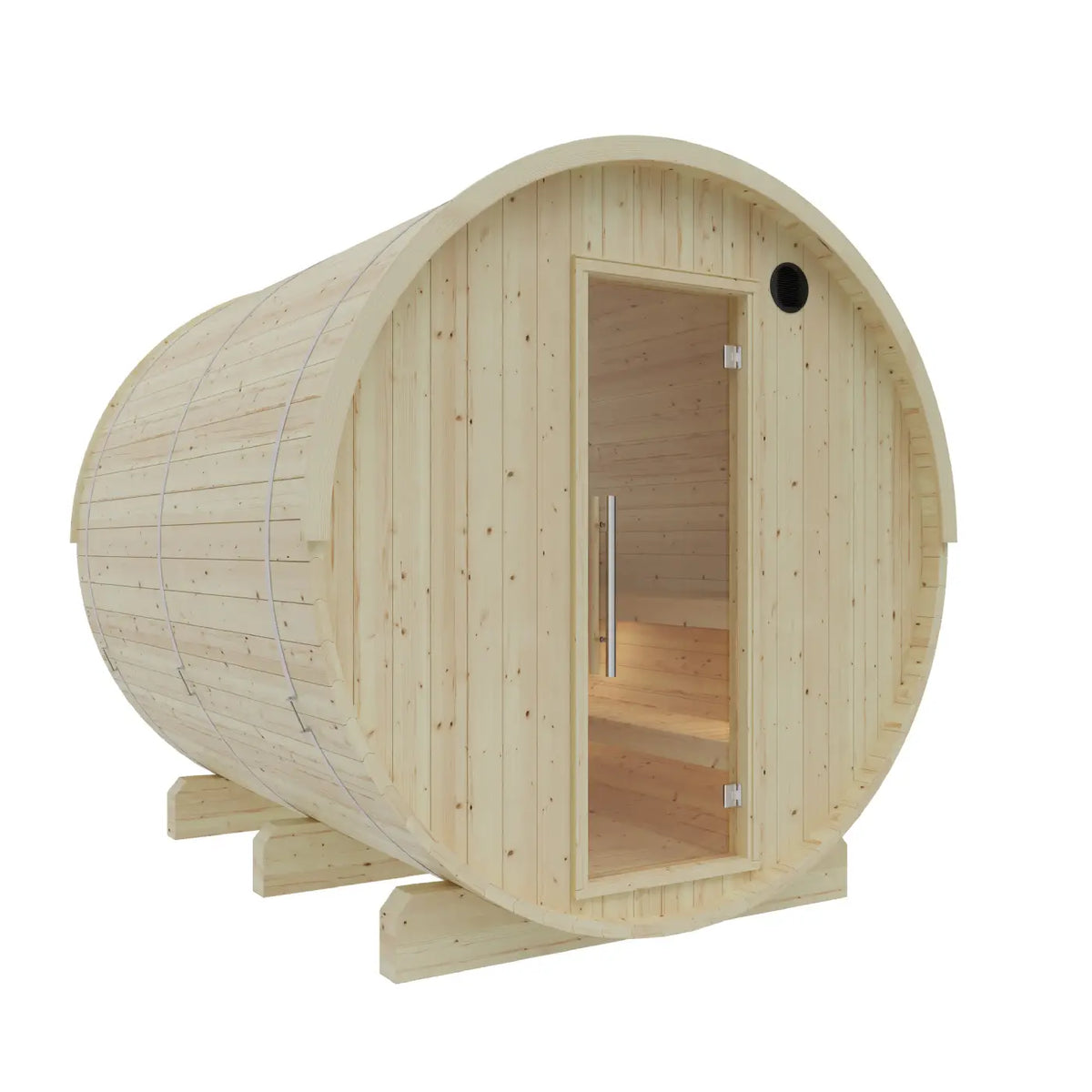 Finnish Sauna Builders - Tampere Finnish Barrel Sauna with WiFi Heater