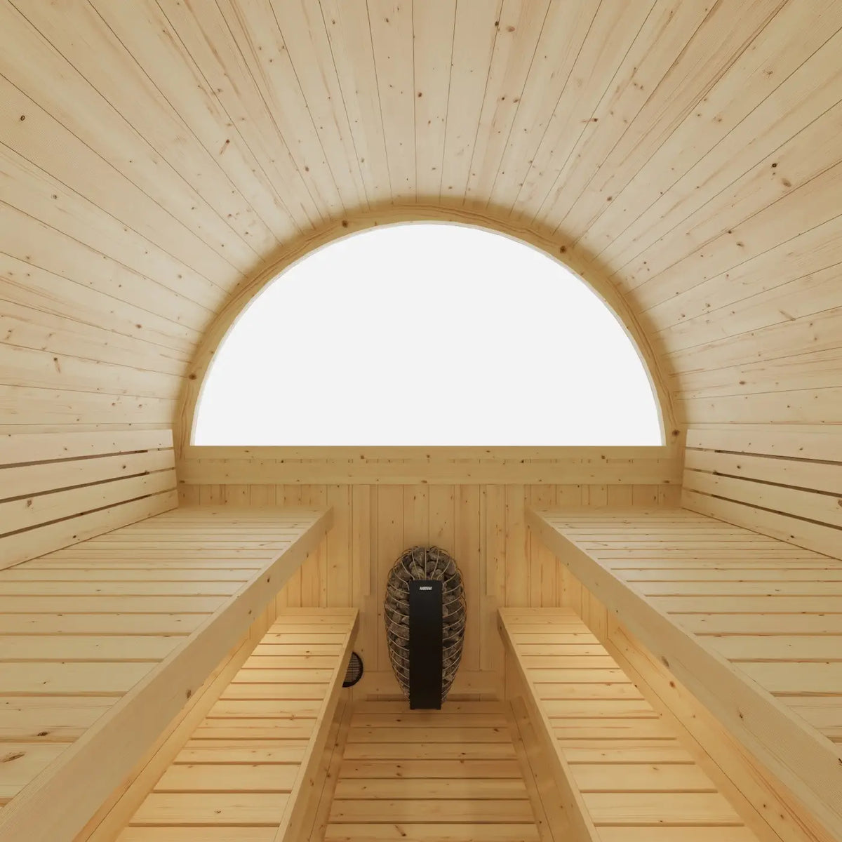 Finnish Sauna Builders - Tampere Finnish Barrel Sauna with WiFi Heater