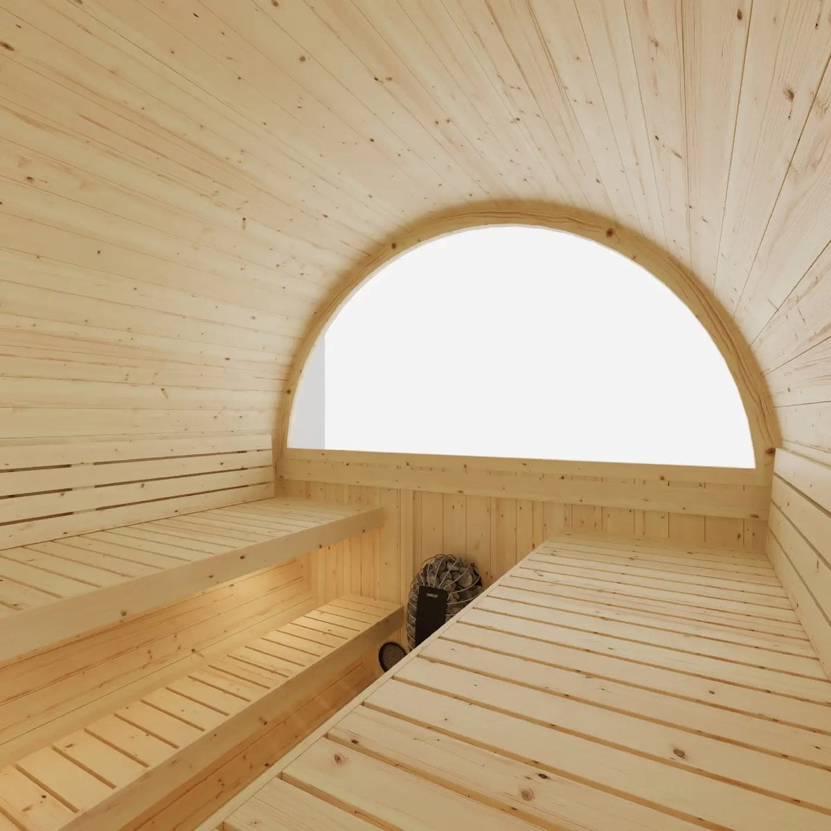 Finnish Sauna Builders - Tampere Finnish Barrel Sauna with WiFi Heater