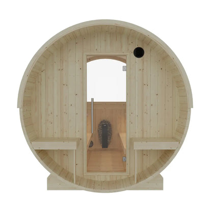 Finnish Sauna Builders Turku Finnish Barrel Sauna with Terrace and WiFi Heater - Finnish Sauna Builders