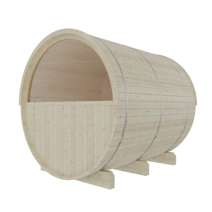 Finnish Sauna Builders Turku Finnish Barrel Sauna with Terrace and WiFi Heater - Finnish Sauna Builders