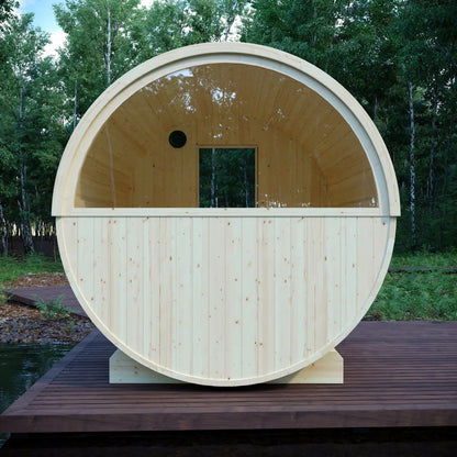 Finnish Sauna Builders Vassa Finnish Barrel Sauna with WiFi Heater - Finnish Sauna Builders