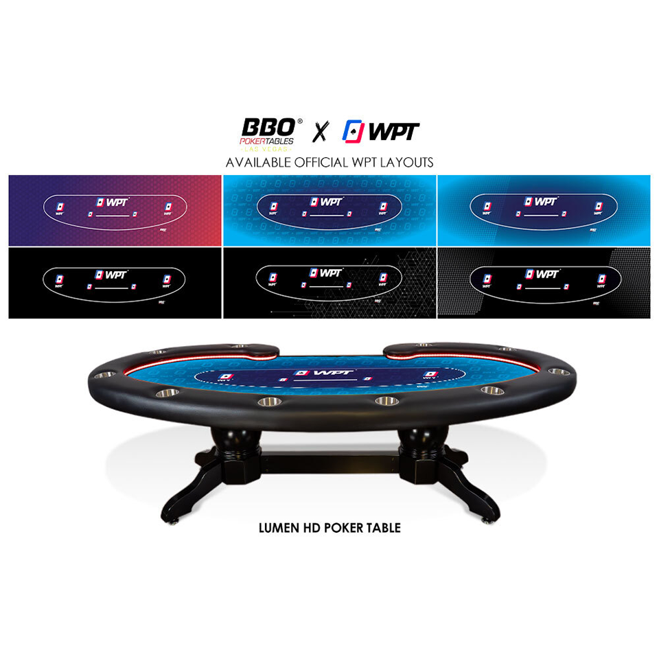 WPT x BBO Lumen HD, Oval Poker Table