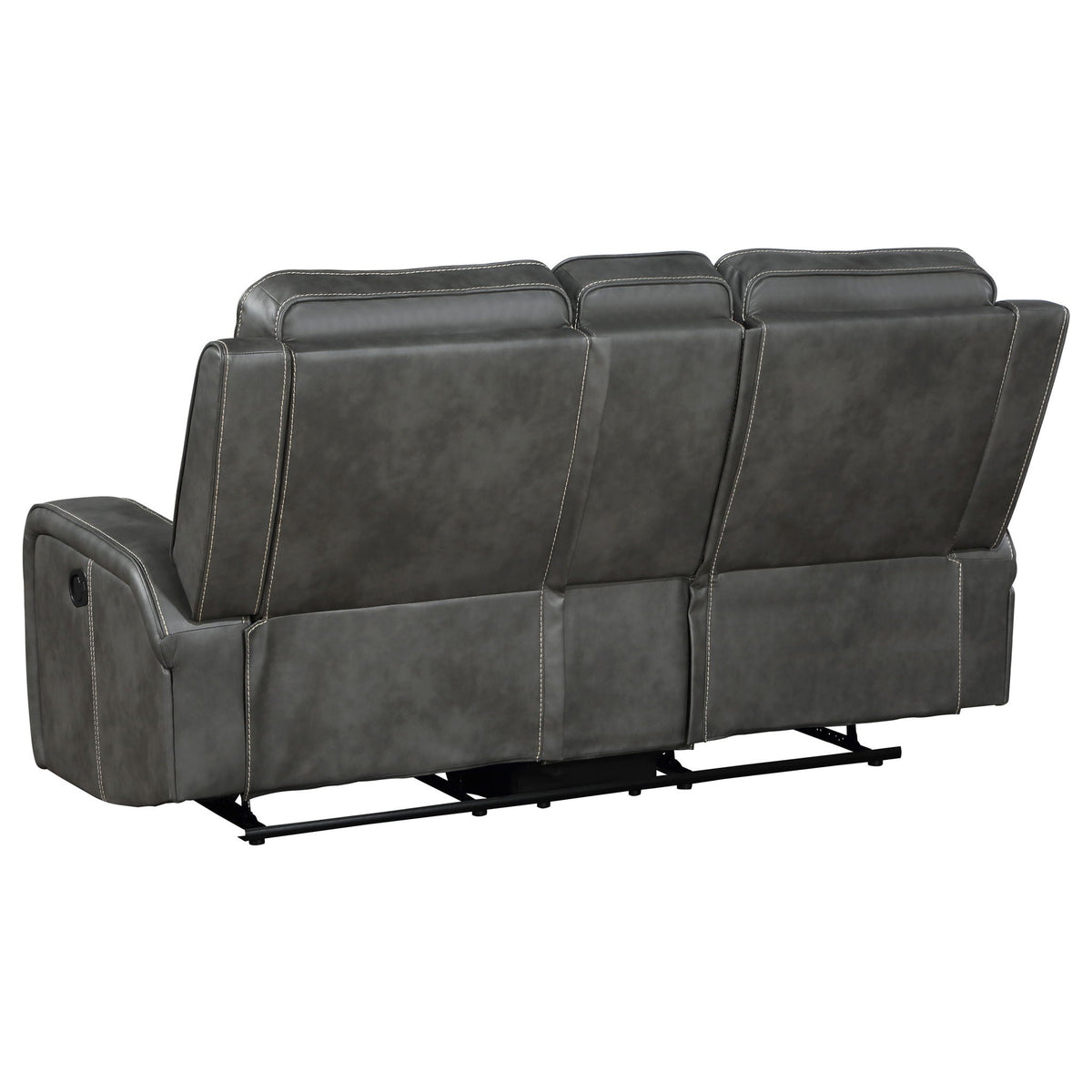 Unique Piece Furniture - Raelynn Upholstered Track Arm Motion Loveseat Grey