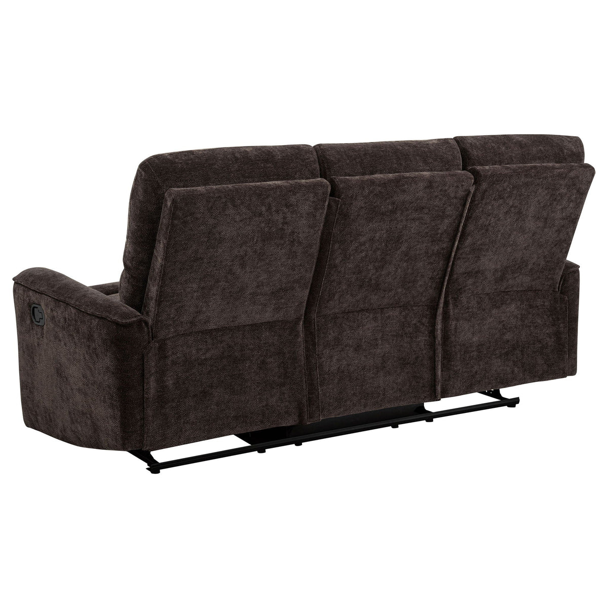 Unique Piece Furniture - Navarro 3-piece Upholstered Reclining Sofa Set Dark Brown