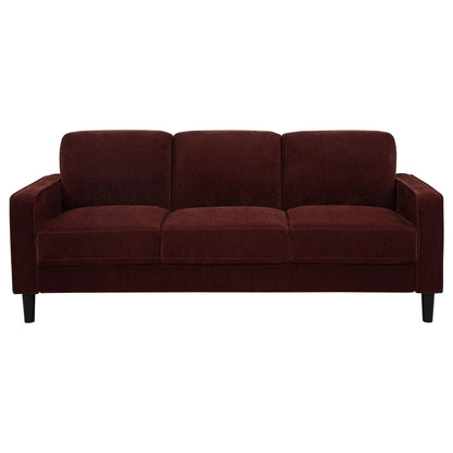 Unique Piece Furniture - Ruth 3-piece Fabric Upholstered Track Arm Sofa Rust Red