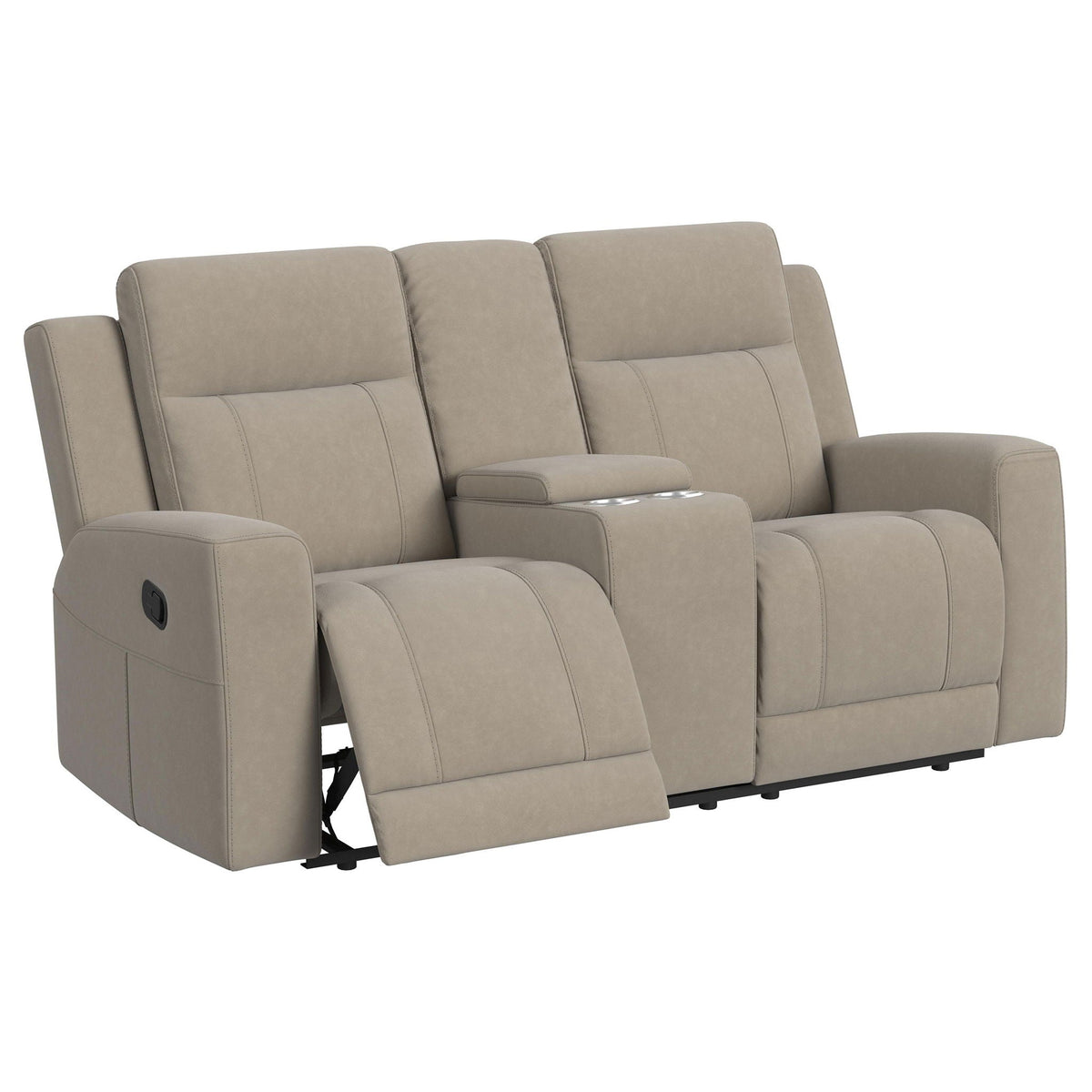 Unique Piece Furniture Brentwood 3-piece Upholstered Reclining Sofa Set Taupe