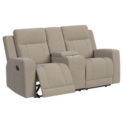 Unique Piece Furniture Brentwood 3-piece Upholstered Reclining Sofa Set Taupe