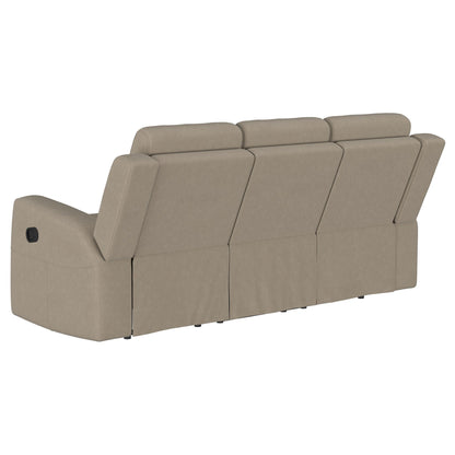 Unique Piece Furniture - Brentwood 2-piece Upholstered Reclining Sofa Set Taupe