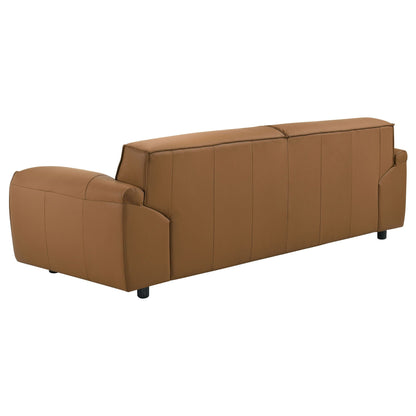 Unique Piece Furniture Buxton 2-piece Leather Upholstered Sofa Set Orange