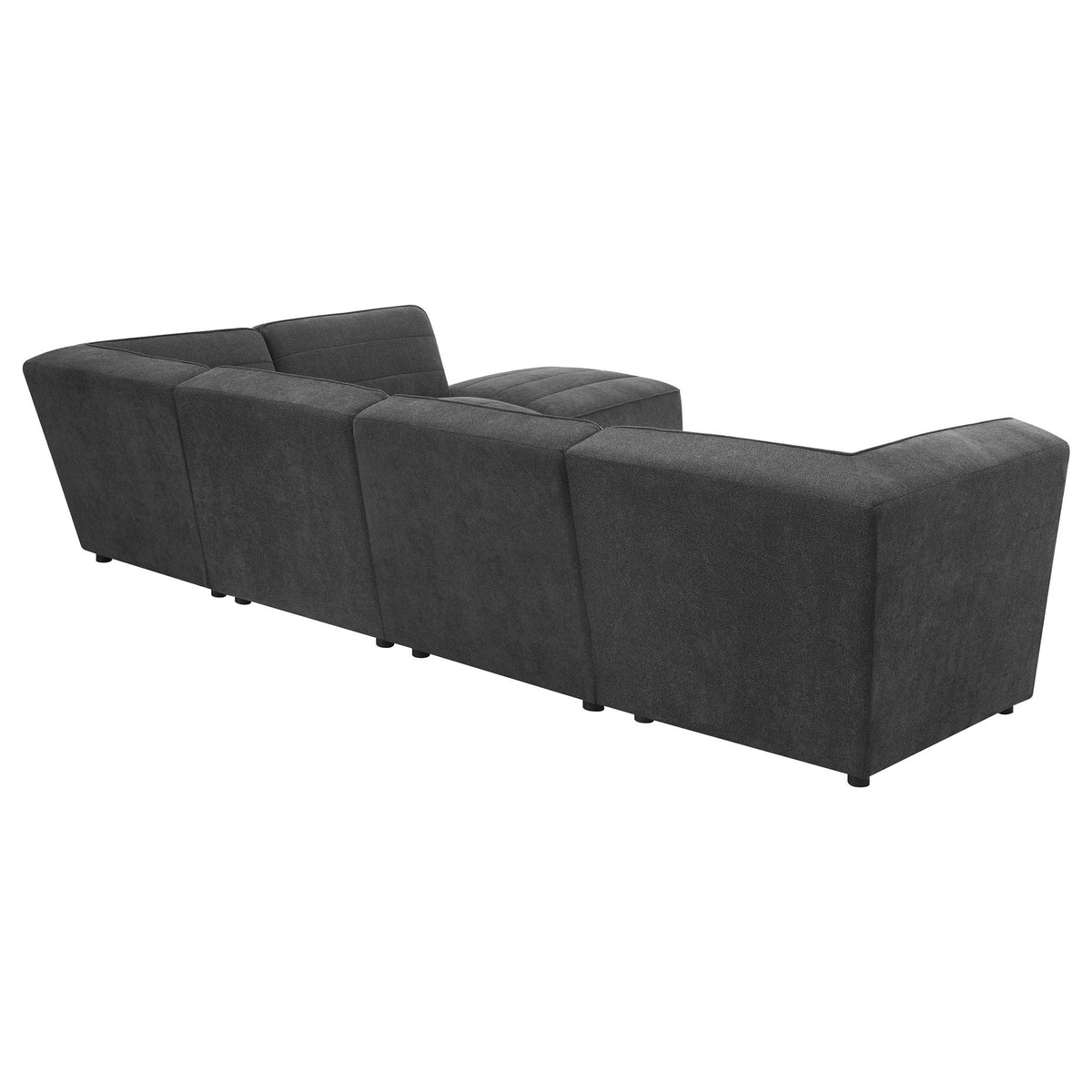 Unique Piece Furniture - Sunny 6-piece Upholstered Modular Sectional Sofa Charcoal