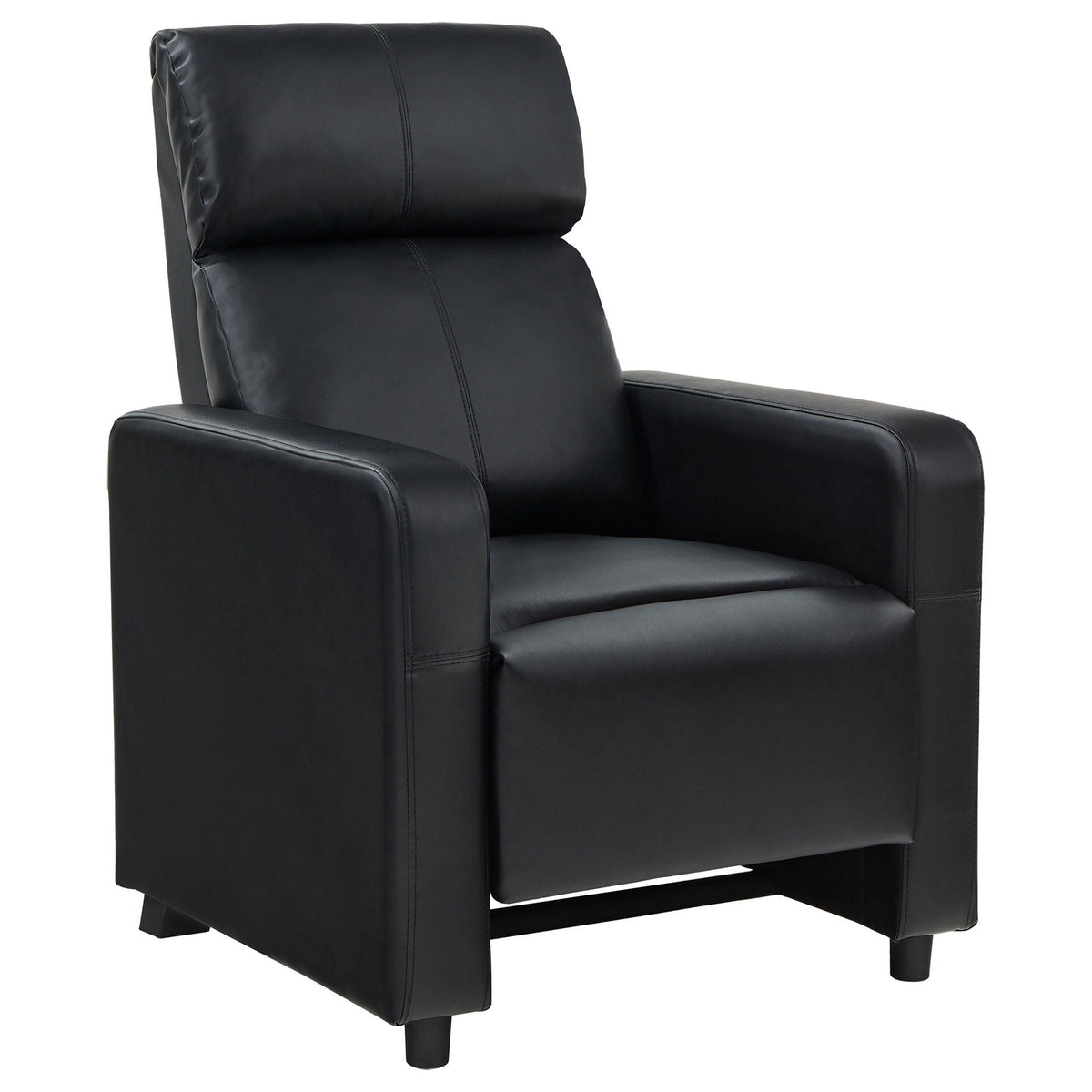 Unique Piece Furniture Toohey Upholstered Tufted Recliner Living Room Set Black