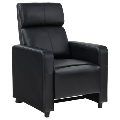 Unique Piece Furniture Toohey Upholstered Tufted Recliner Living Room Set Black