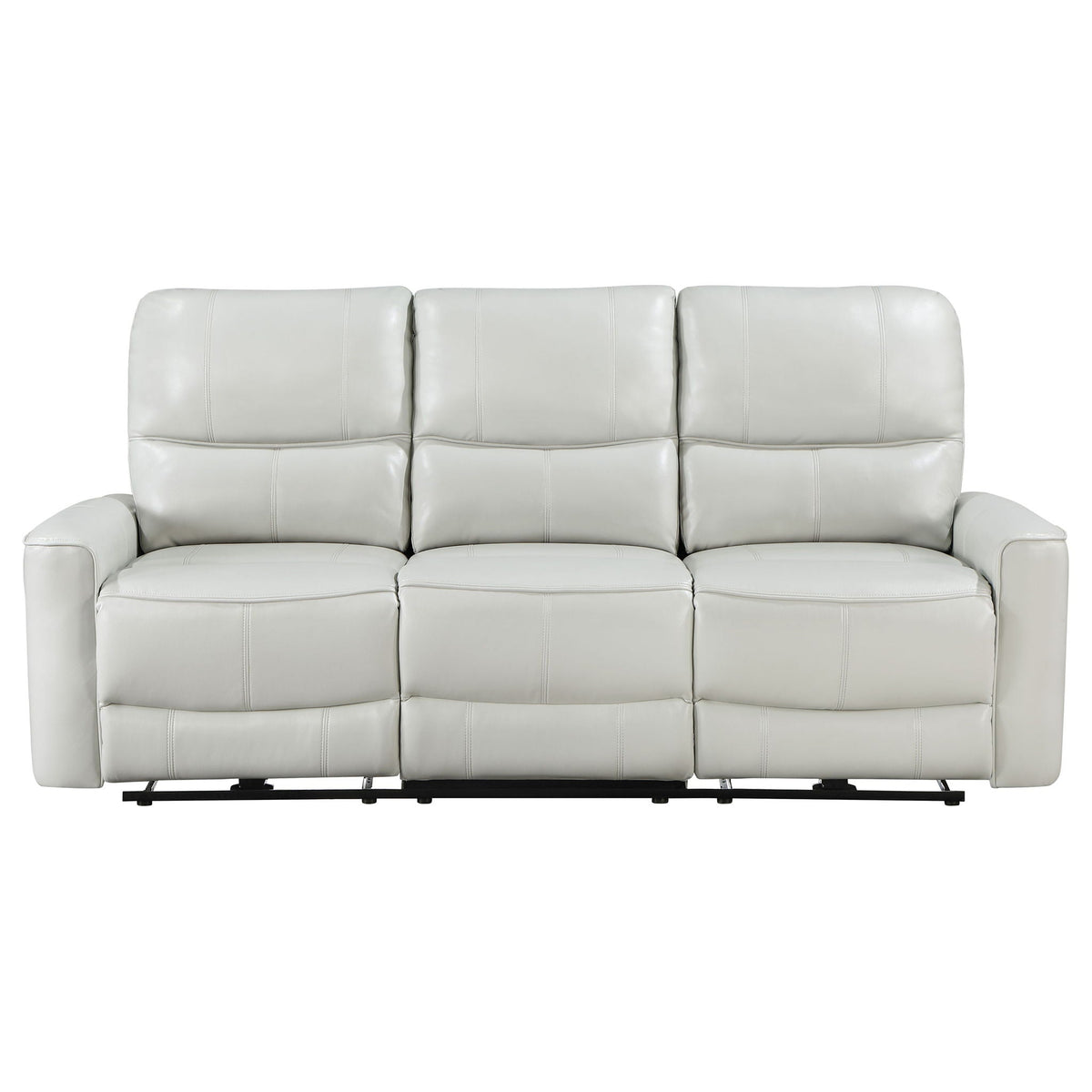 Unique Piece Furniture - Greenfield Upholstered Power Reclining Sofa Dove Grey