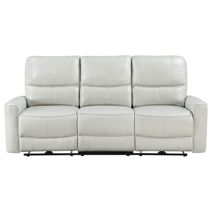 Unique Piece Furniture - Greenfield Upholstered Power Reclining Sofa Dove Grey
