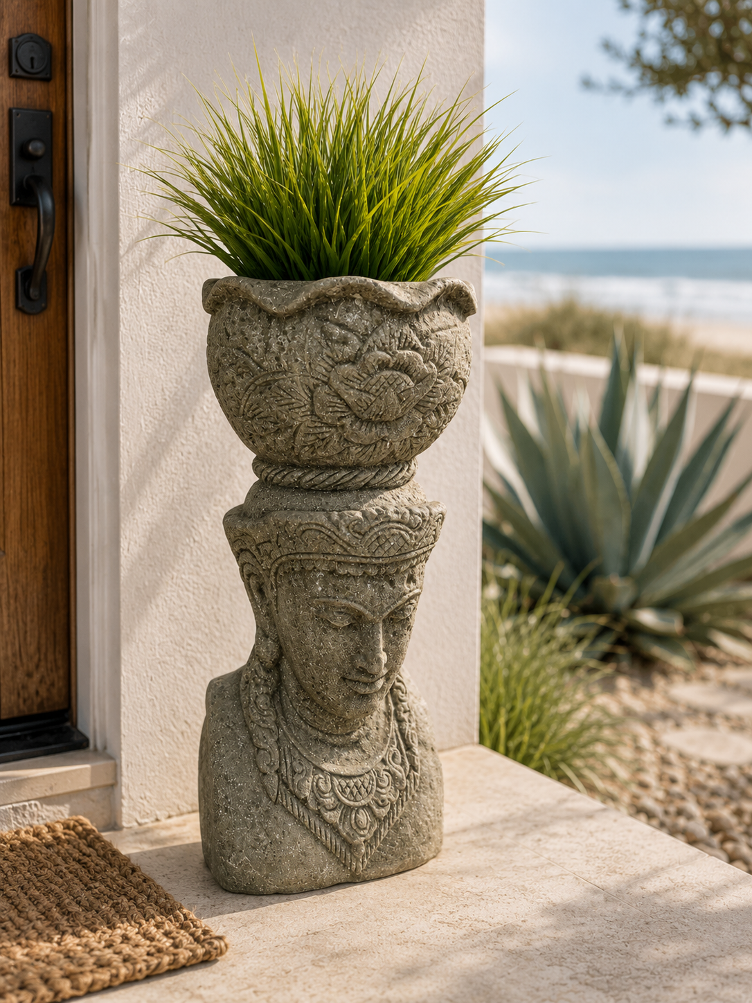 The Broward Design Center - Stone Buddha Planter
