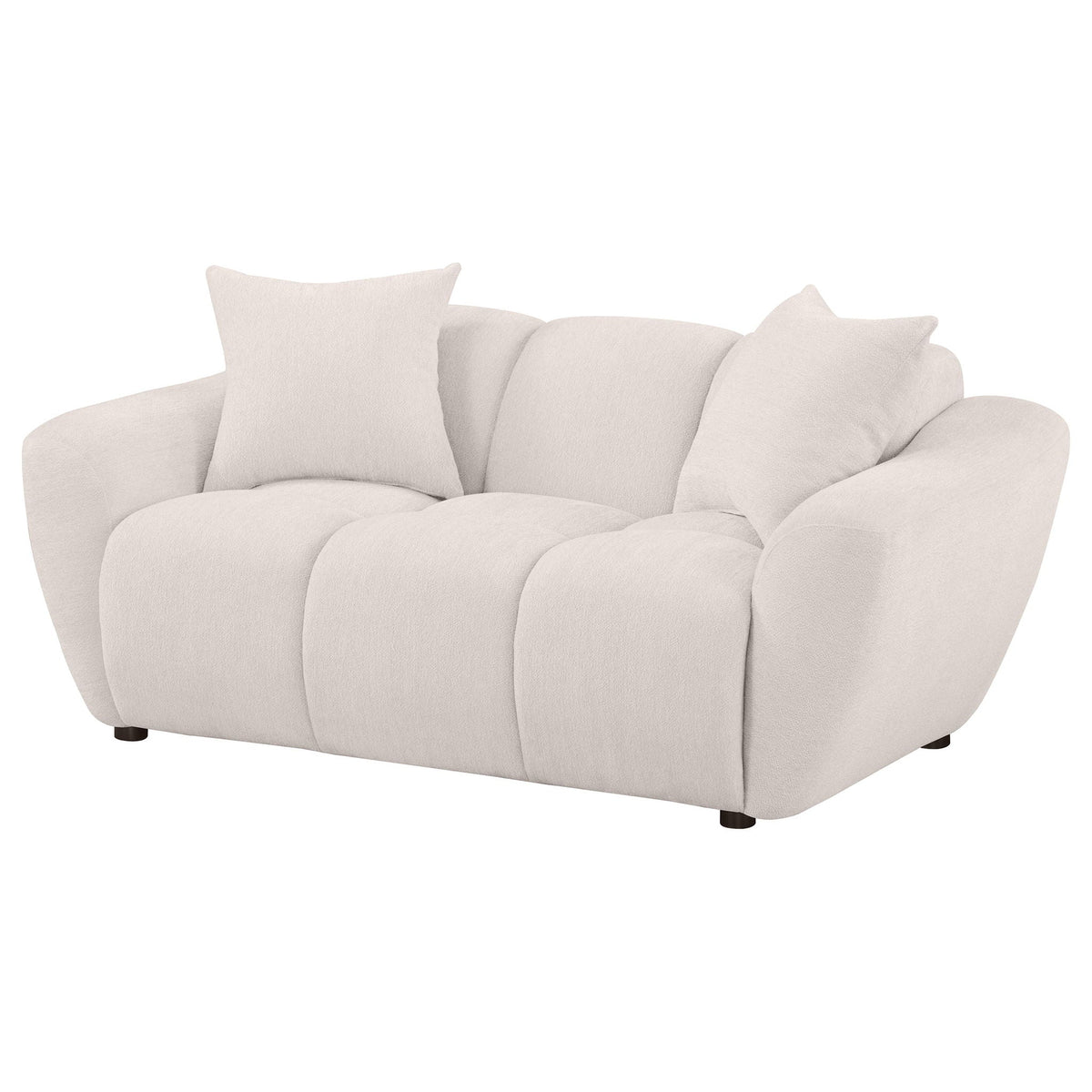 Unique Piece Furniture Destino Chenille Upholstered Splayed Arm Loveseat Greige