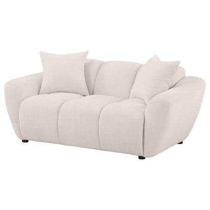 Unique Piece Furniture Destino Chenille Upholstered Splayed Arm Loveseat Greige