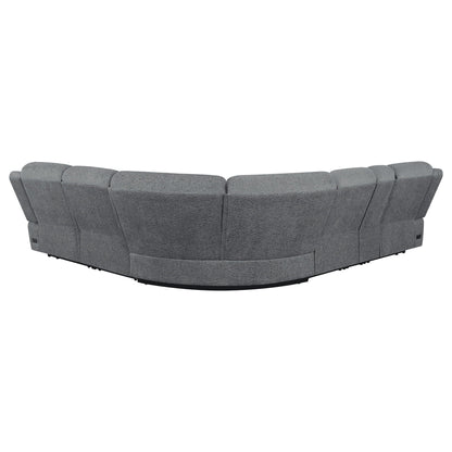 Unique Piece Furniture - Bahrain 6-piece Modular Power Reclining Sectional Charcoal