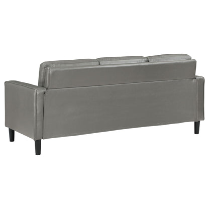 Unique Piece Furniture - Ruth 2-piece Upholstered Track Arm Sofa Set Grey