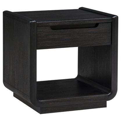 Unique Piece Furniture Leandro 2-piece Wood Coffee and End Table Set Burnished Black