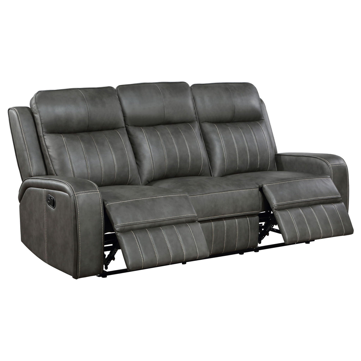 Unique Piece Furniture - Raelynn 2-piece Upholstered Reclining Sofa Set Grey