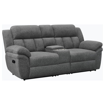 Unique Piece Furniture Bahrain Upholstered Motion Loveseat Charcoal