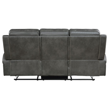Unique Piece Furniture - Raelynn Upholstered Track Arm Motion Sofa Grey