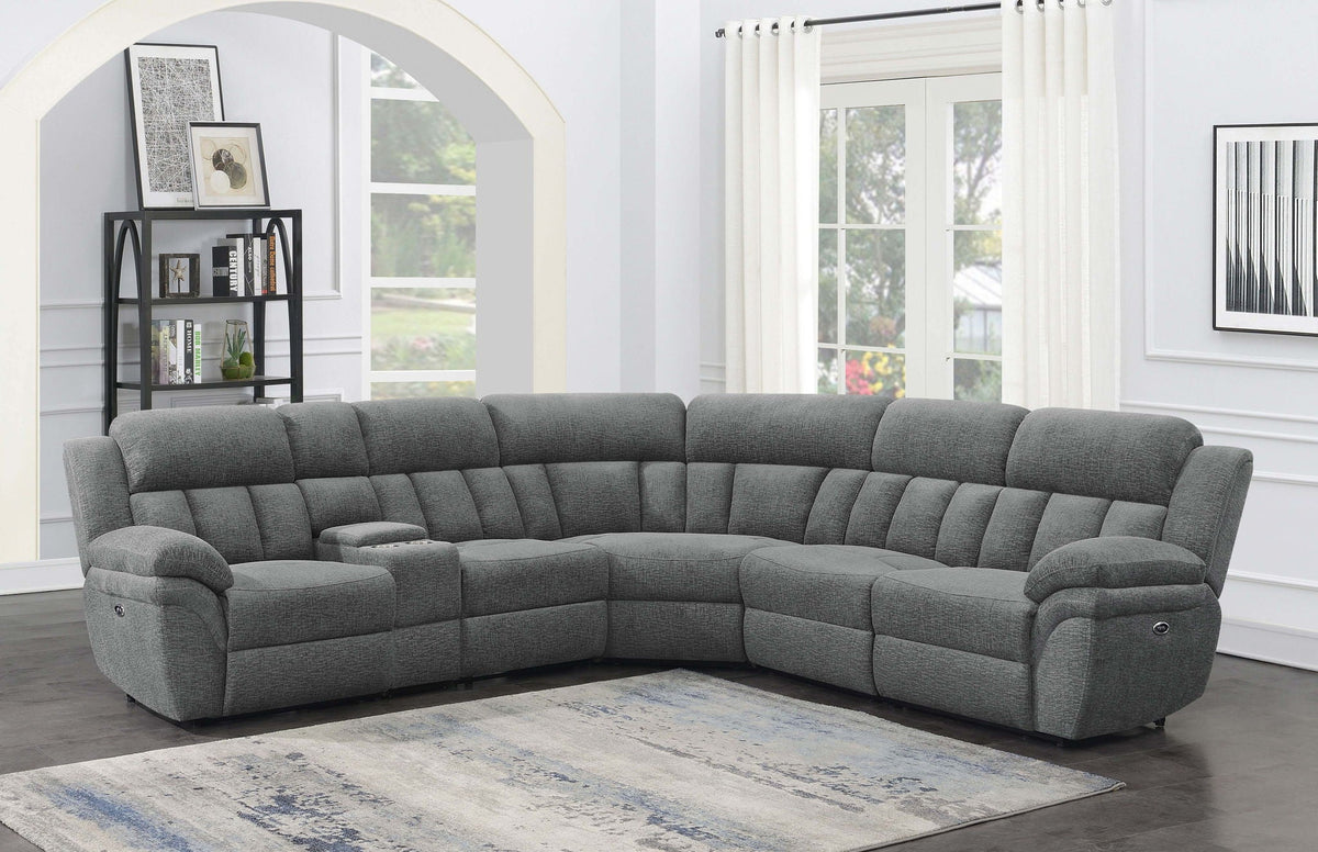 Unique Piece Furniture - Bahrain 6-piece Modular Power Reclining Sectional Charcoal