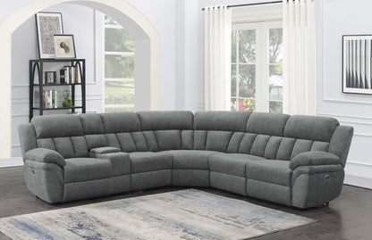 Unique Piece Furniture - Bahrain 6-piece Modular Power Reclining Sectional Charcoal