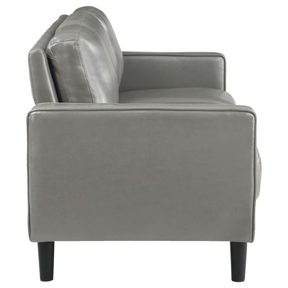 Unique Piece Furniture - Ruth 2-piece Upholstered Track Arm Sofa Set Grey