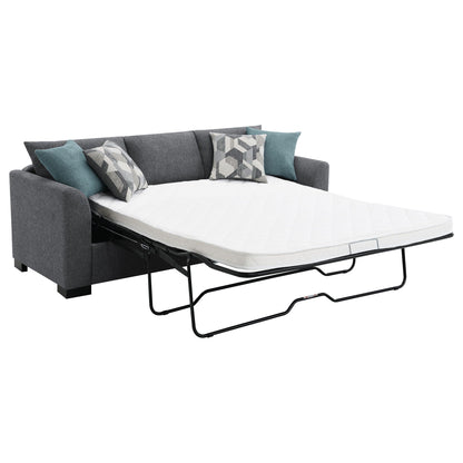 Unique Piece Furniture - Storey Upholstered Sleeper Sectional Chaise Sofa Grey