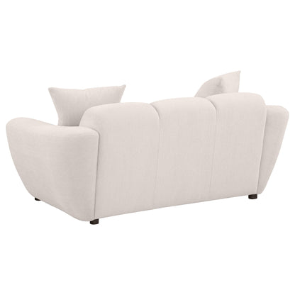 Unique Piece Furniture Destino Chenille Upholstered Splayed Arm Loveseat Greige