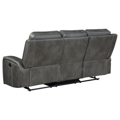 Unique Piece Furniture - Raelynn 2-piece Upholstered Reclining Sofa Set Grey