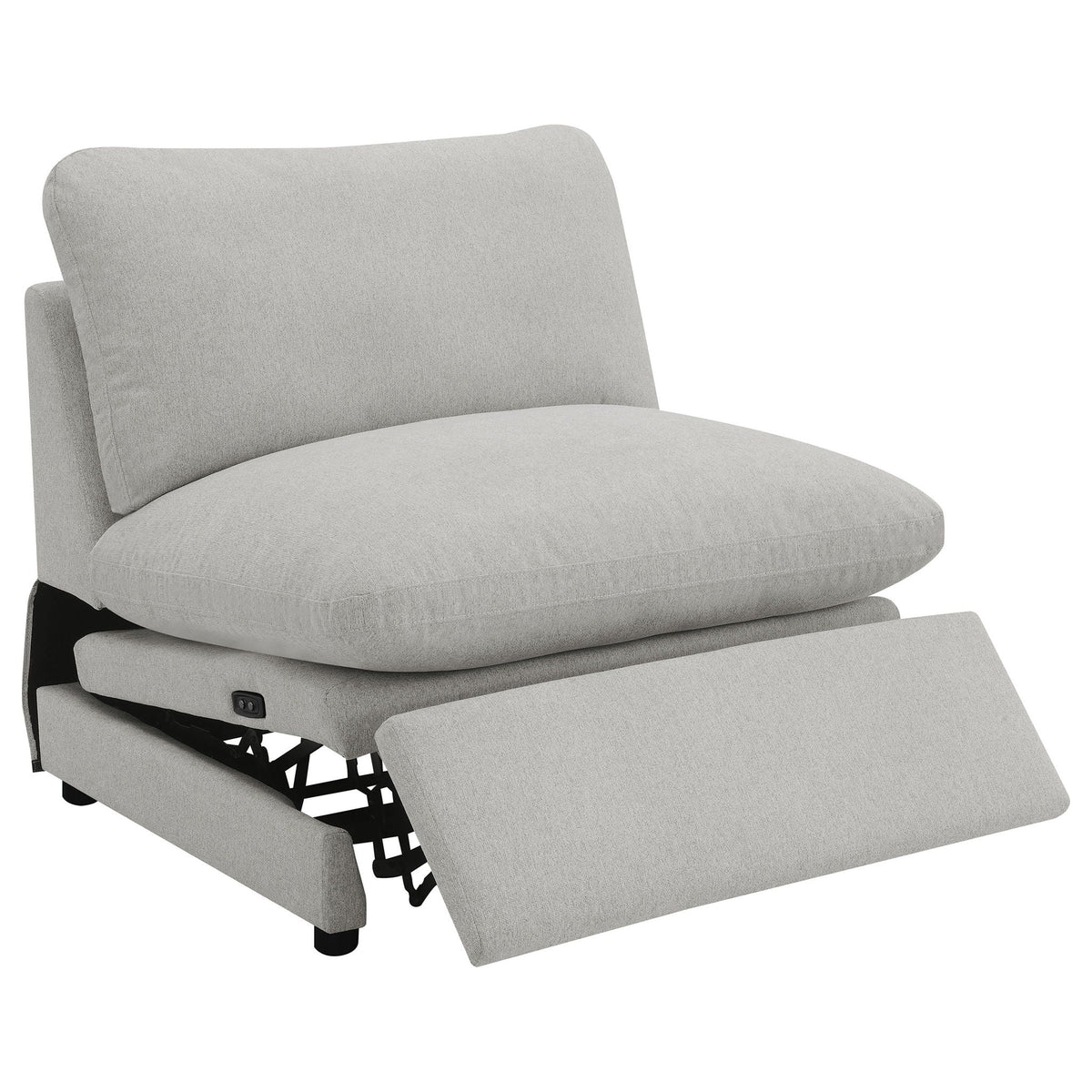 Unique Piece Furniture - Collins 5-piece Modular Power Reclining Sectional Grey