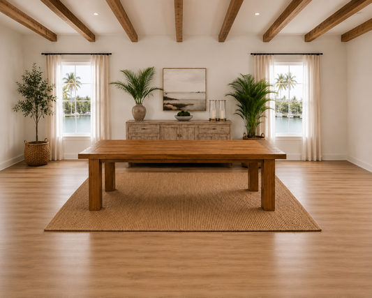 The Broward Design Center - Recycled Teak Dining Table