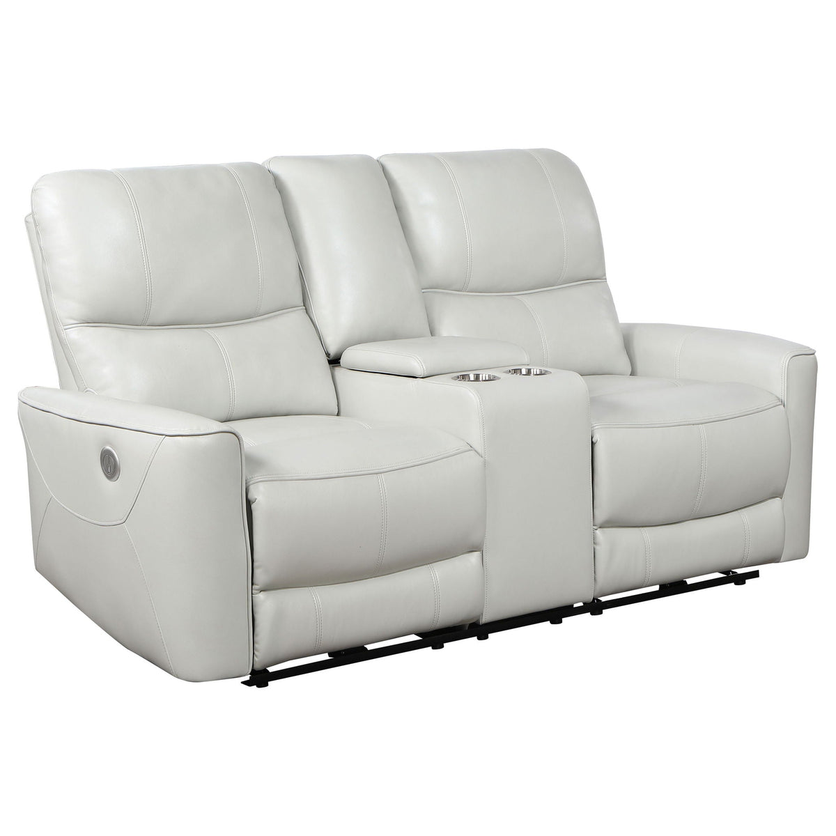 Unique Piece Furniture - Greenfield Upholstered Power Reclining Loveseat Dove Grey