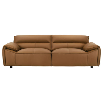 Unique Piece Furniture Buxton 2-piece Leather Upholstered Sofa Set Orange