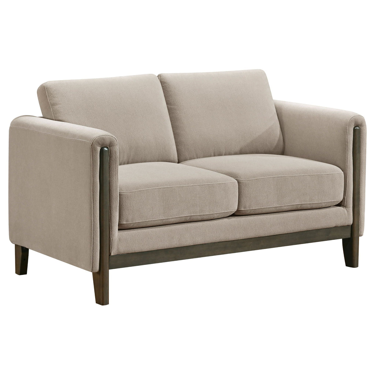 Unique Piece Furniture - Islington 2-piece Upholstered Panel Arm Sofa Set Taupe