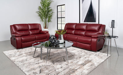 Unique Piece Furniture - Camila 2-piece Upholstered Reclining Sofa Set Red